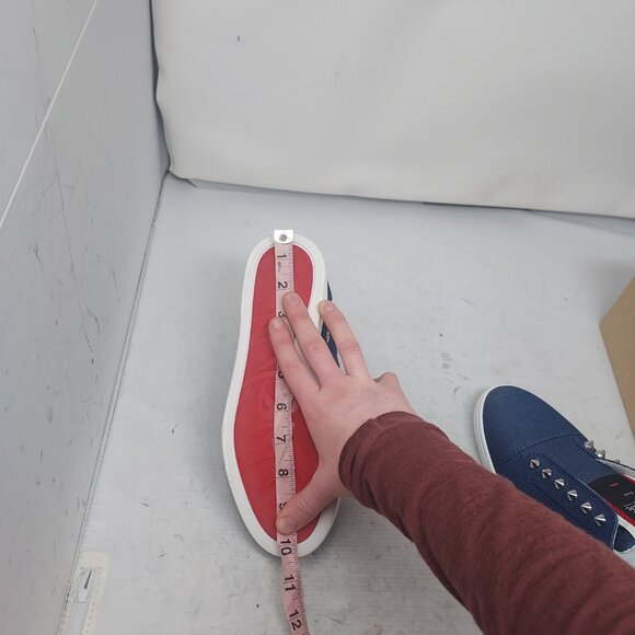 Christian Louboutin WOMENS Fique A Vontade FAV Denim Blue Low Top Sneaker - Picture 6 of 10